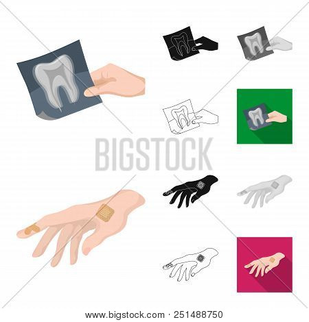 Manipulation By Hands Cartoon, Black, Flat, Monochrome, Outline Icons In Set Collection For Design. 
