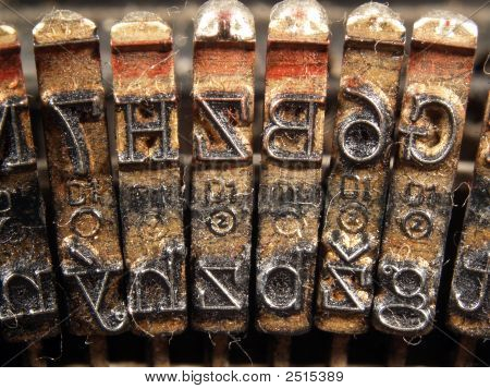 Oude Typewrtiter toetsen