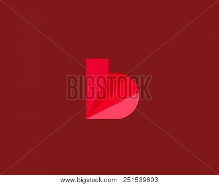 Sector Polygon Letter B Logotype. Segment Color Vector Font Icon Logo Symbol