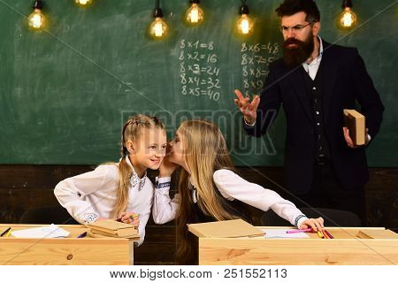 Child Development. School Education And Child Development Concept. Child Development Of Gorls In Sch