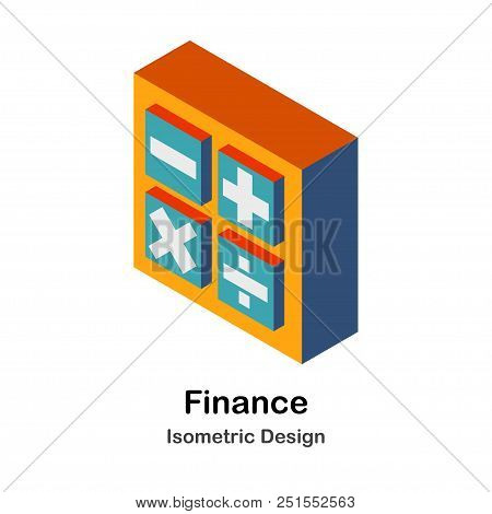 Illustration Of Calculator Symbol In Isometric View