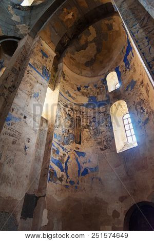 Interior Of Armenian Cathedral Church Of Holy Cross On Akdamar Island. Turkey