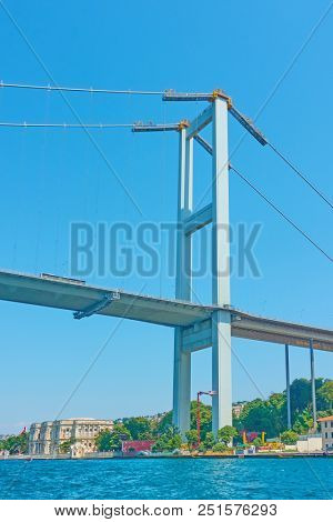 Fatih Sultan Mehmet Bridge over Bosporus Strait, Istanbul, Turkey