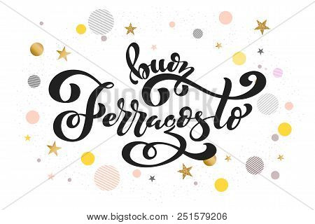 Buon Ferragosto - Happy Ferragosto Italian Summer Festival. Typographic Vector Design For Greeting C