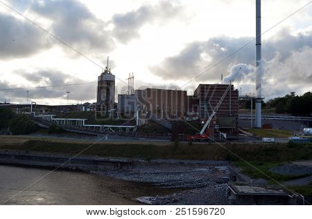 Industrial landscape in South Norway. June 20,2018.Sarpsborg , Norway