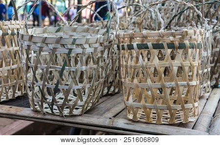 Traditional Basket Handmade Photo Taken In Pasar Jati Minggon Batang Central Java