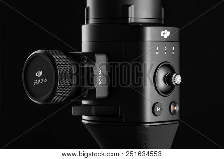 Varna, Bulgaria - July 11 ,2018: Dji Ronin-s Is Three-axis Motorized Gimbal Stabilizer For Dslr Or M
