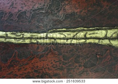 Bronze Or Copper Metal Texture Background. Old Metal Plate, Brushed Texture Copper, Bronze Backgroun