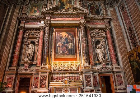 Barroco Church Of The Gesu Nuovo, Naples, Italy