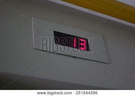 Number 13 On The Elevator Dial. The Thirteenth Floor