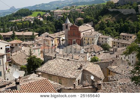 Pennabilli, Montefeltro (urbino, Marche, Italien), visning af den gamle by