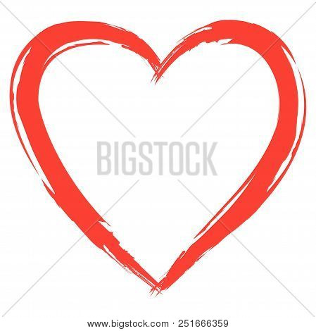 Painted Heart Hand Drawn Sketch Stock Vector