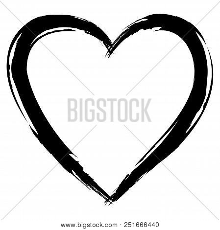 Painted Heart Hand Drawn Sketch Stock Vector