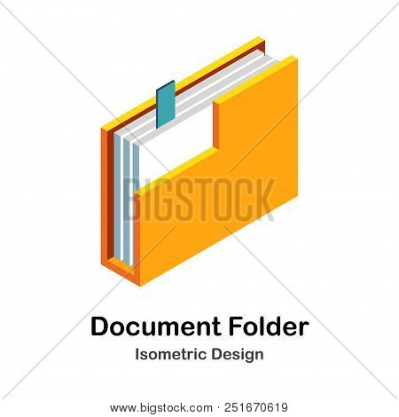 Illustration Of Document And Files In Isometric View