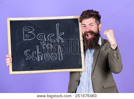 Continue Your Education With Us. New Semester In School. Teacher Invites To Continue Studying. Teach