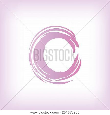 Round Watercolor Abstract Template Frame. Circle. Vector Illustration.