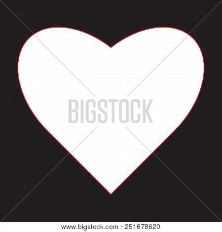 Heart Icon, Vector Red Simple Isolated Illustration.