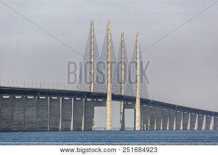 Close-up View Of Oeresund Bridge From Sweden