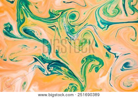 Abstract Colors, Backgrounds And Textures. Food Coloring In Milk. Food Coloring In Milk Creating Bri