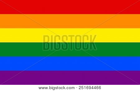 Rainbow Colours Background Vector Pride Gay Flag Lgbt