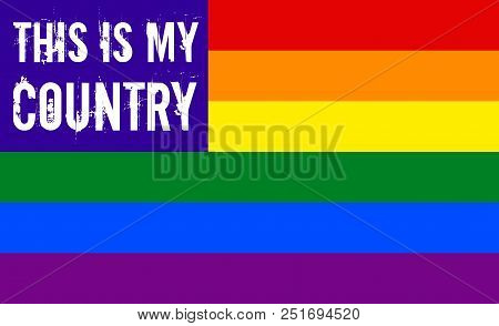 Rainbow Colours Background Vector Pride Us Abstract Flag