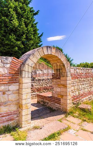 Entrance To The Ancient Thracian Tomb Heroon In Pomorie, Bulgaria