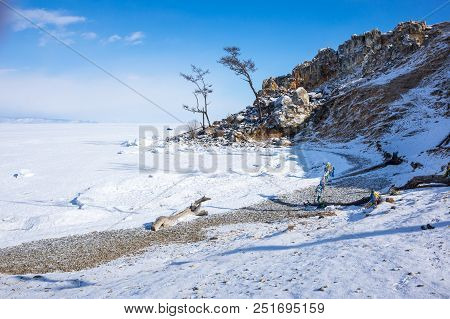 View Of Lake Baikal In Winter, The Deepest And Largest Freshwater Lake By Volume In The World, Locat