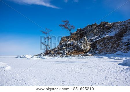 View Of Lake Baikal In Winter, The Deepest And Largest Freshwater Lake By Volume In The World, Locat