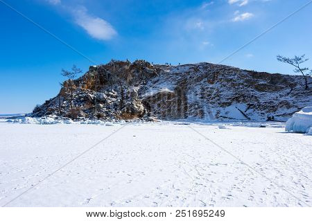 View Of Lake Baikal In Winter, The Deepest And Largest Freshwater Lake By Volume In The World, Locat
