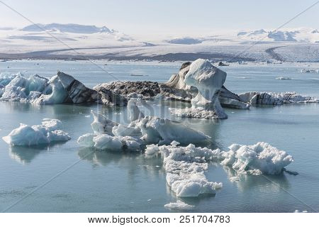 Interesting Ice Formations At Jökulsárlón Glacier Lagoon, Iceland.
