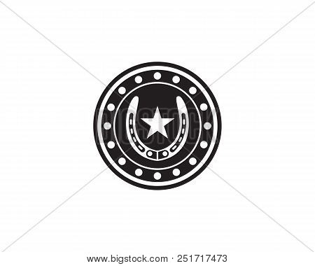 Horse Shoes Black Logo And Symbols Vector Template