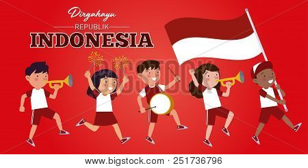 Dirgahayu Is Greeting To The Republic Of Indonesia On 17 August. Independence Day Of The Republic Of