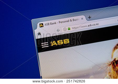 Ryazan, Russia - July 11, 2018: Asb.co.nz Website On The Display Of Pc