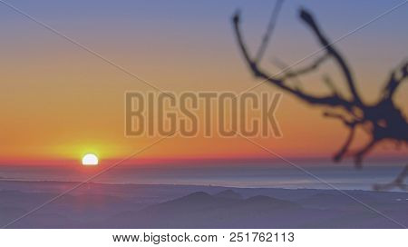Dawm In The Mountain Mourning Colour Sky