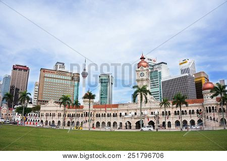 27 Jun 2015, Kuala Lumpur, Malaysia : The Dataran Merdeka (or Merdeka Square) Is The Old Colonial He