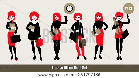 Avatars Business Girls Full Body Cartoon Style