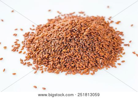 Seeds Of Lepidium Sativum L. On White Background.