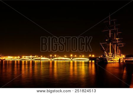 Photography Of Long-term Exposure - Night Landscape River Bridge Sailboat
