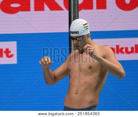 Budapest, Hungary - Jul 25, 2017. Competitive Swimmer Kenderesi Tamas (hun) In The 200m Butterfly Se