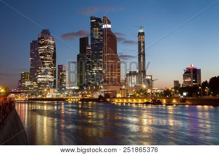 Moscow, Russia - July 29, 2018: Moscow International Business Centre (mibc) On Presnenskaya Embankme
