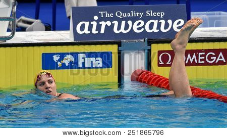 Budapest, Hungary - Jul 26, 2017. Competitive Swimmer Seebohm Emily (aus) Swimming 50m Backstroke. F