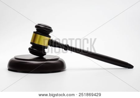 Law Theme, Mallet Of The Judge, Justice Scale, Hourglass, Book