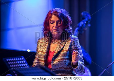 Cracow, Poland - July 31, 2018: Urszula Dudziak Live On Stage In Manggha Museum Of Japanese Art And 