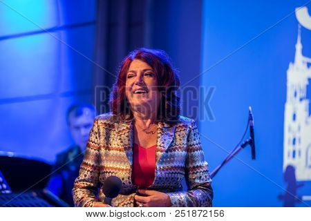 Cracow, Poland - July 31, 2018: Urszula Dudziak Live On Stage In Manggha Museum Of Japanese Art And 