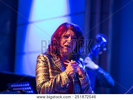 Cracow, Poland - July 31, 2018: Urszula Dudziak Live On Stage In Manggha Museum Of Japanese Art And 