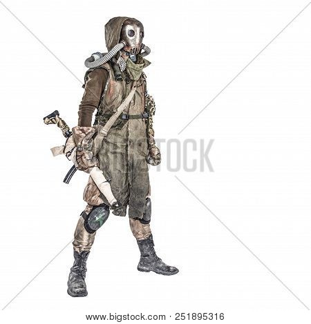 Survivor Inhabitant Of Contaminated By Nuclear Catastrophe Or Dangerous Chemical Pollution World, In