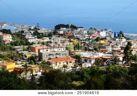 Typical Canarian Spanish House Building In Tenerife Canry Islands