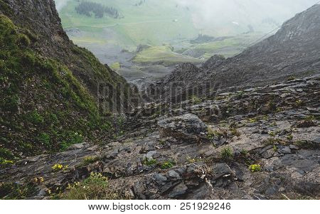 Scary Steep Mountain Scenery In The Swiss Alps Brienzer Rothorn Switzerland
