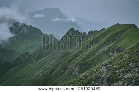 Scary Steep Mountain Scenery In The Swiss Alps Brienzer Rothorn Switzerland