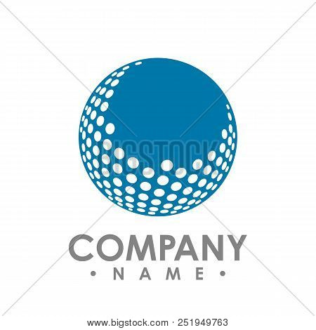 Halftone Circle Frame With White Abstract Dots Design Vector. Round Border Using Halftone Circle Dot